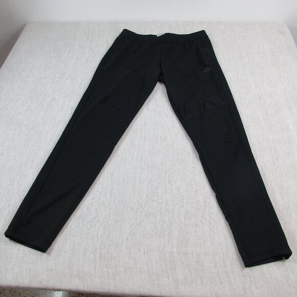 Adidas Warm-Up Pants Womens Medium Black Basketball Sports High Waist Ankle Zip - Picture 3 of 9